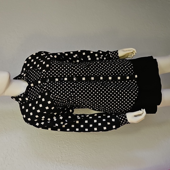 ROCKY MOUNTAIN CLOTHING 1980s Black and White Check Button Down Shirt - Picture 2 of 12